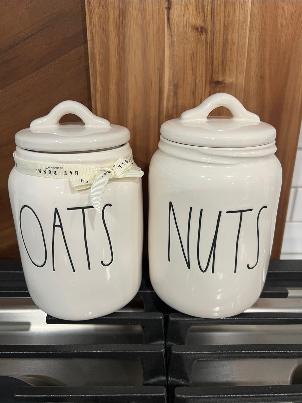 Rae Dunn  OATS & NUTS Canisters